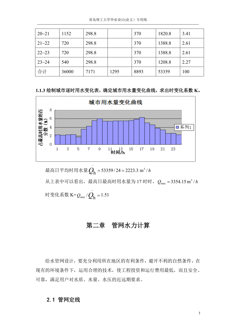 （建筑给排水工程）西北某市给水厂毕业设计(公开答辩级别)_第3页