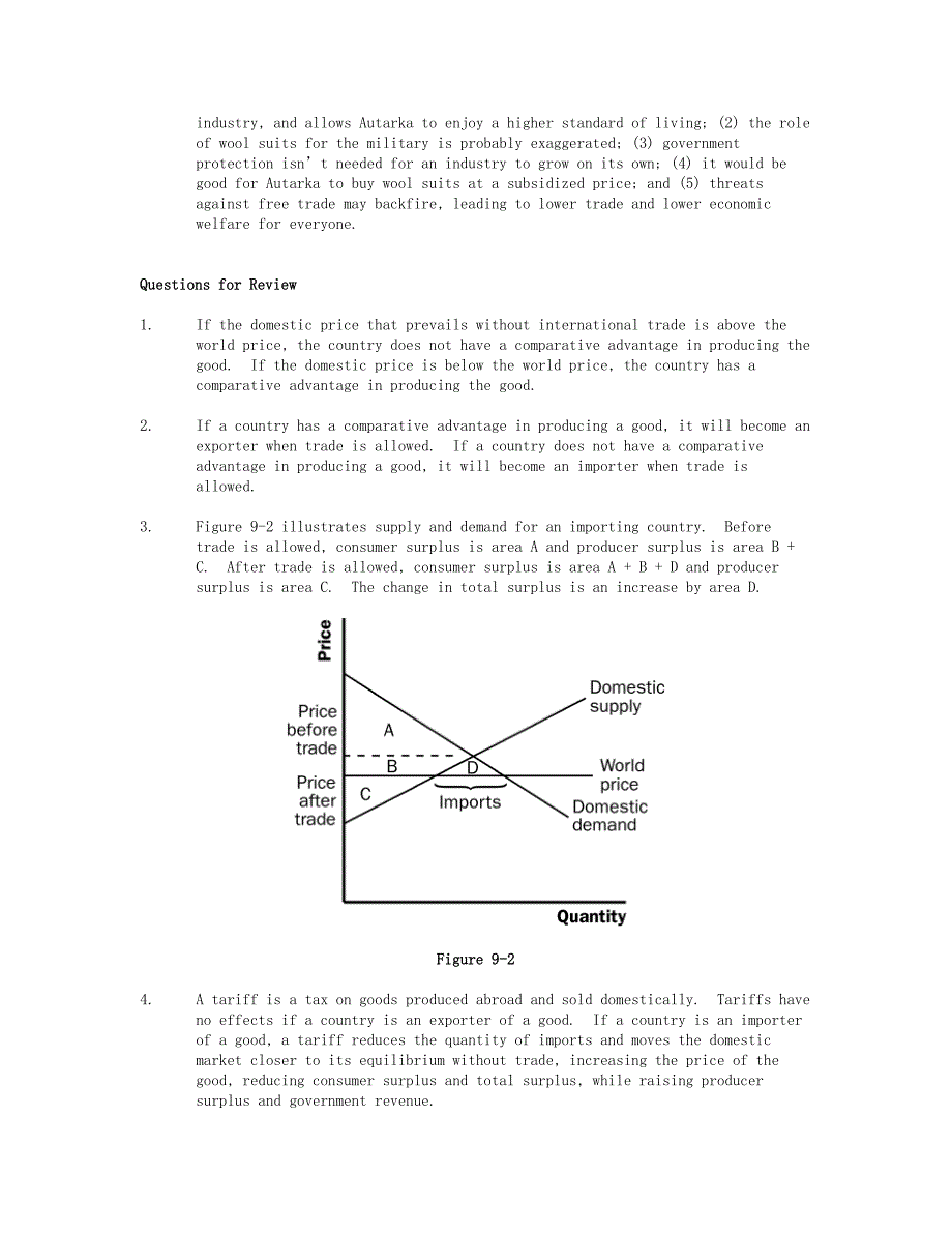 曼昆经济学_课后答案Key_to_Ch9_ch10_第2页