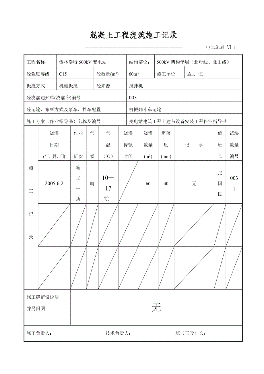 （建筑工程管理）混凝土工程浇筑施工记录_第3页