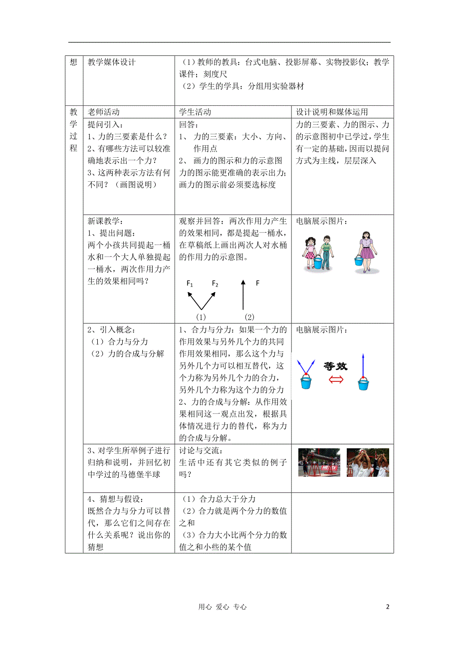高中物理 3.3力的等效与替代2教案 粤教必修1.doc_第2页