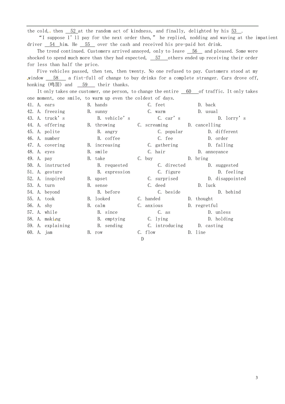 河北高考英语完形填空专项练习二.doc_第3页