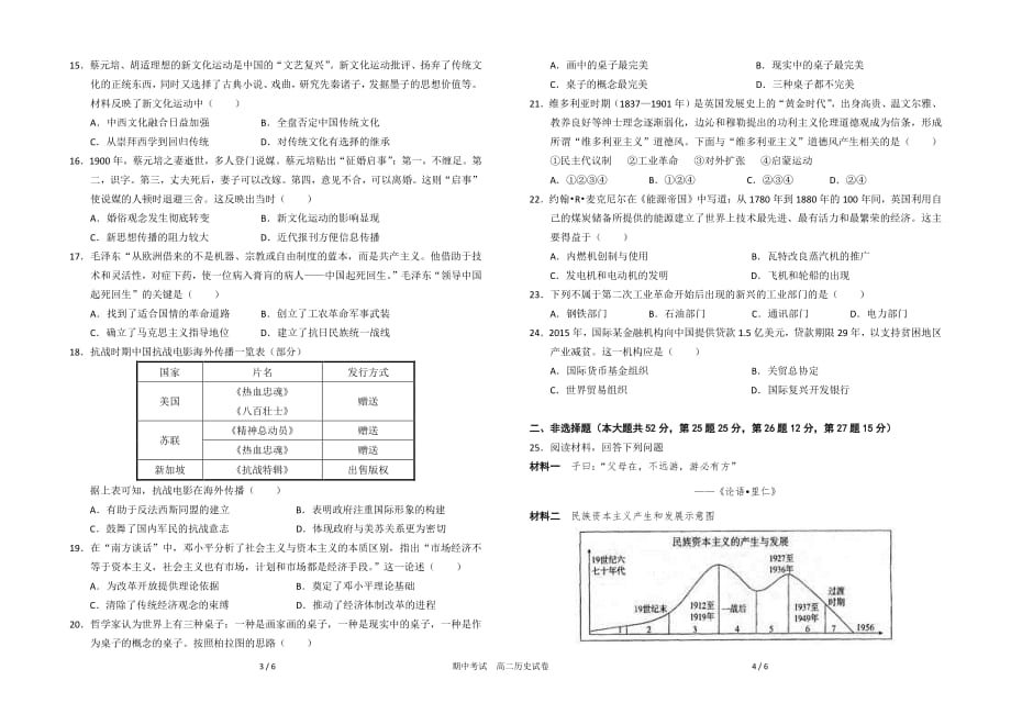江西上饶山江湖协作体高二历史期中联考PDF 1.pdf_第2页