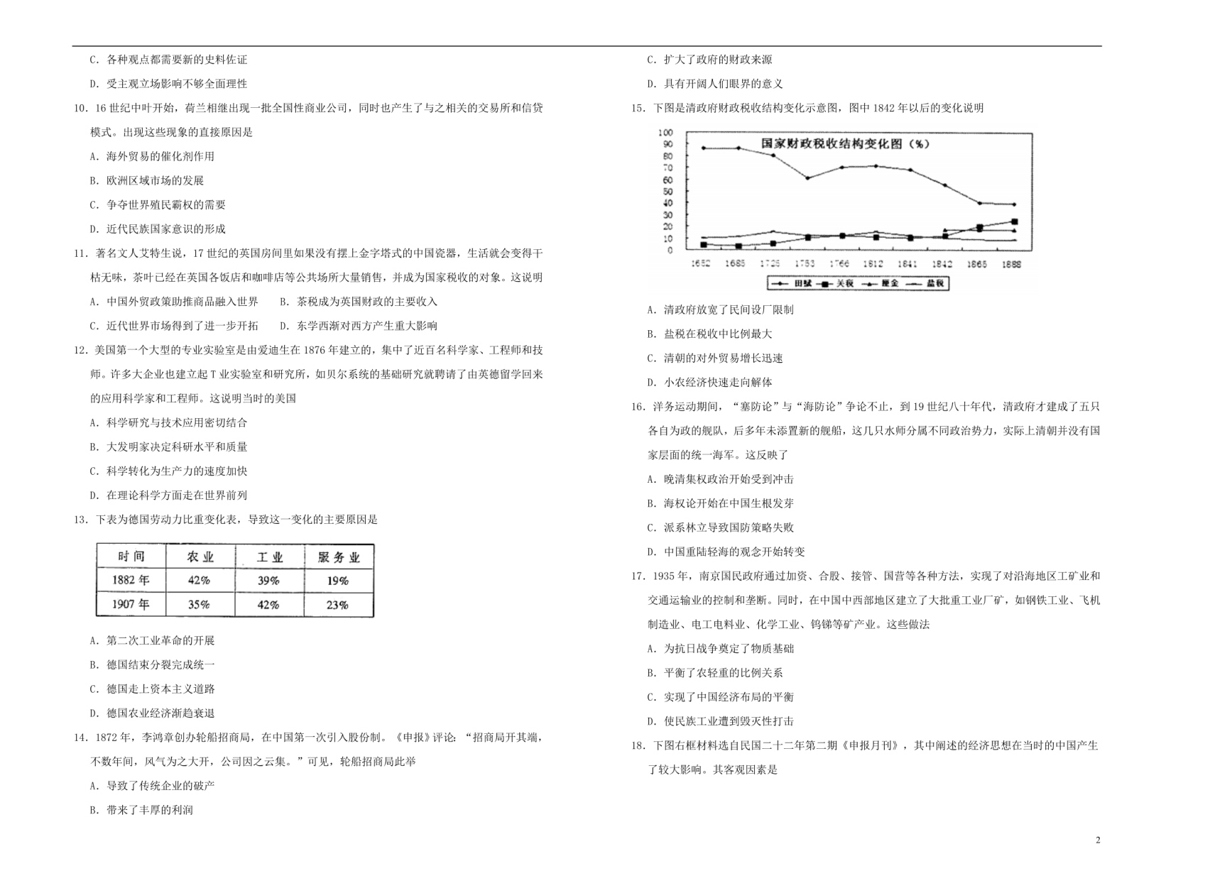 吉林蛟河实验高中高一历史期中 1.doc_第2页