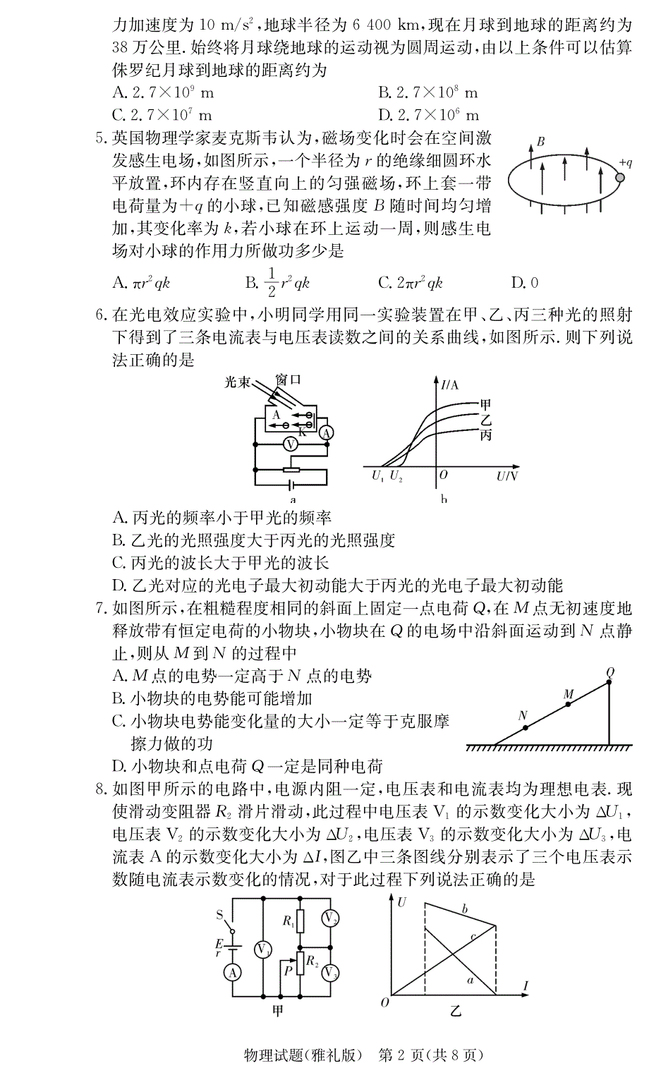 湖南高三物理第六次月考PDF 1.pdf_第2页