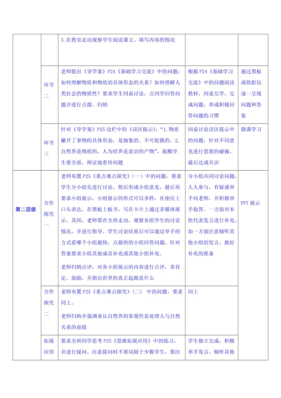 高中政治必修四教案第四课 第一框 世界的物质性_第2页