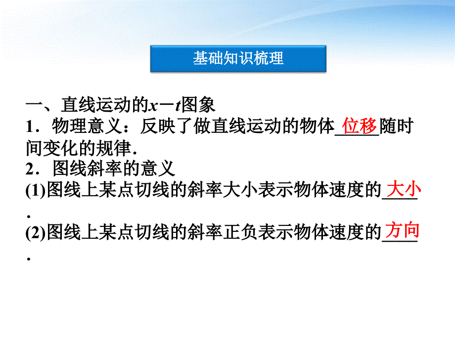 高考物理第一轮 第三节 运动图象 追及 相遇问题复习.ppt_第3页