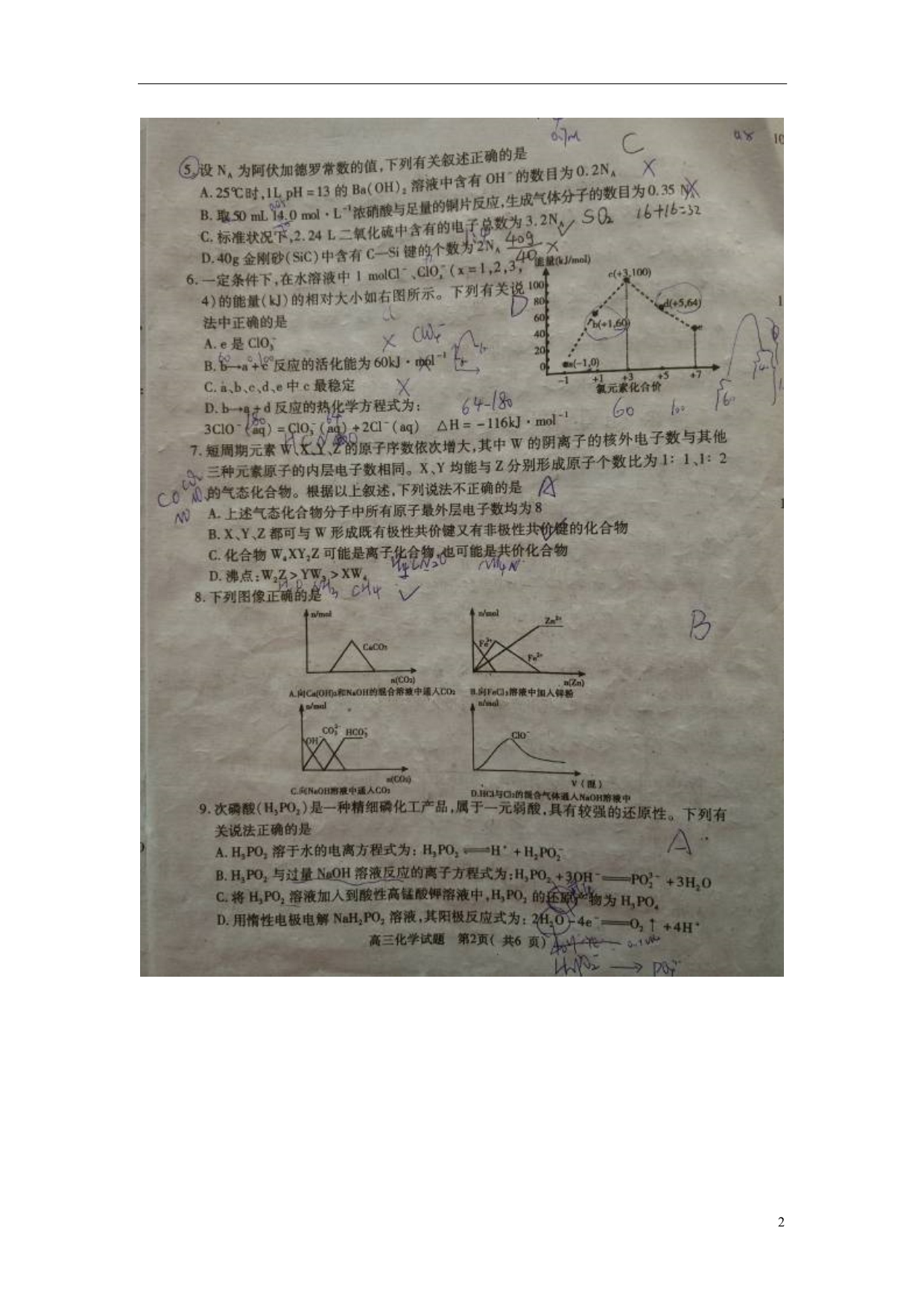 河南信阳、三门峡高三化学第一次大联考.doc_第2页