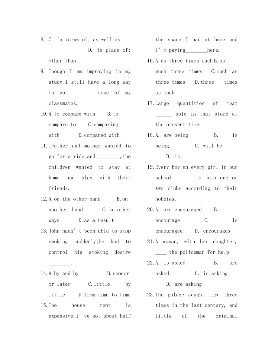 高一英语《Module 4 Sandstorms in Asia》学与练_第3页