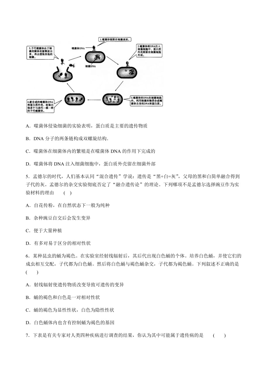 2020-2021人教版生物八年级下册 专项训练卷（一）科学探究题_第2页