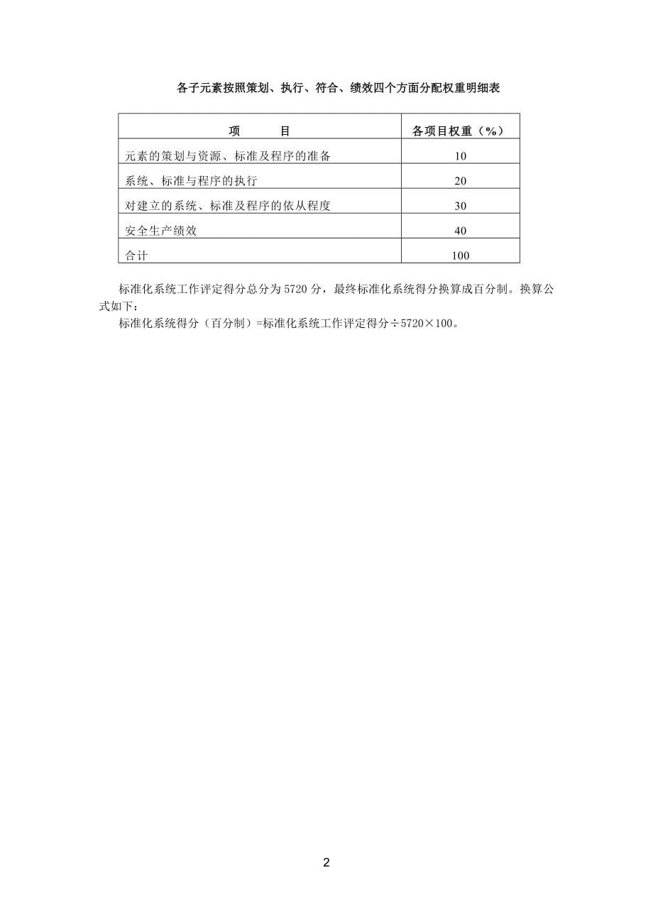 （冶金行业）金属非金属地下矿山安全标准化系统评定标准（试行）_第5页