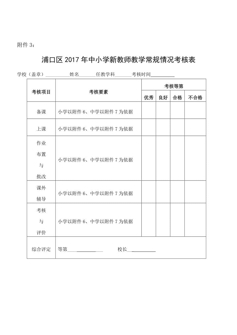 浦口区2017年新教师见习期考核工作_第5页