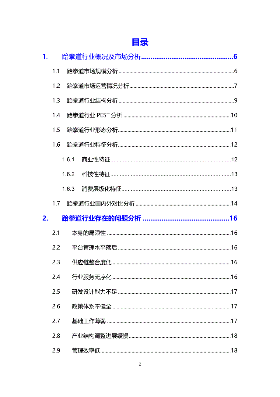 2020跆拳道行业分析调研报告_第2页