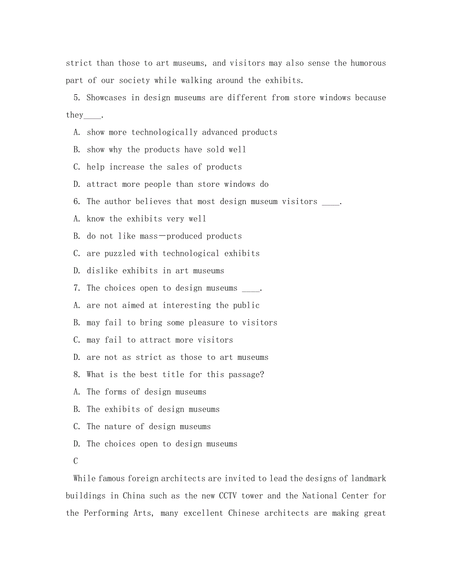 山东省微山县第二中学2020学年高二英语上学期第三学段教学质量监测试题_第4页