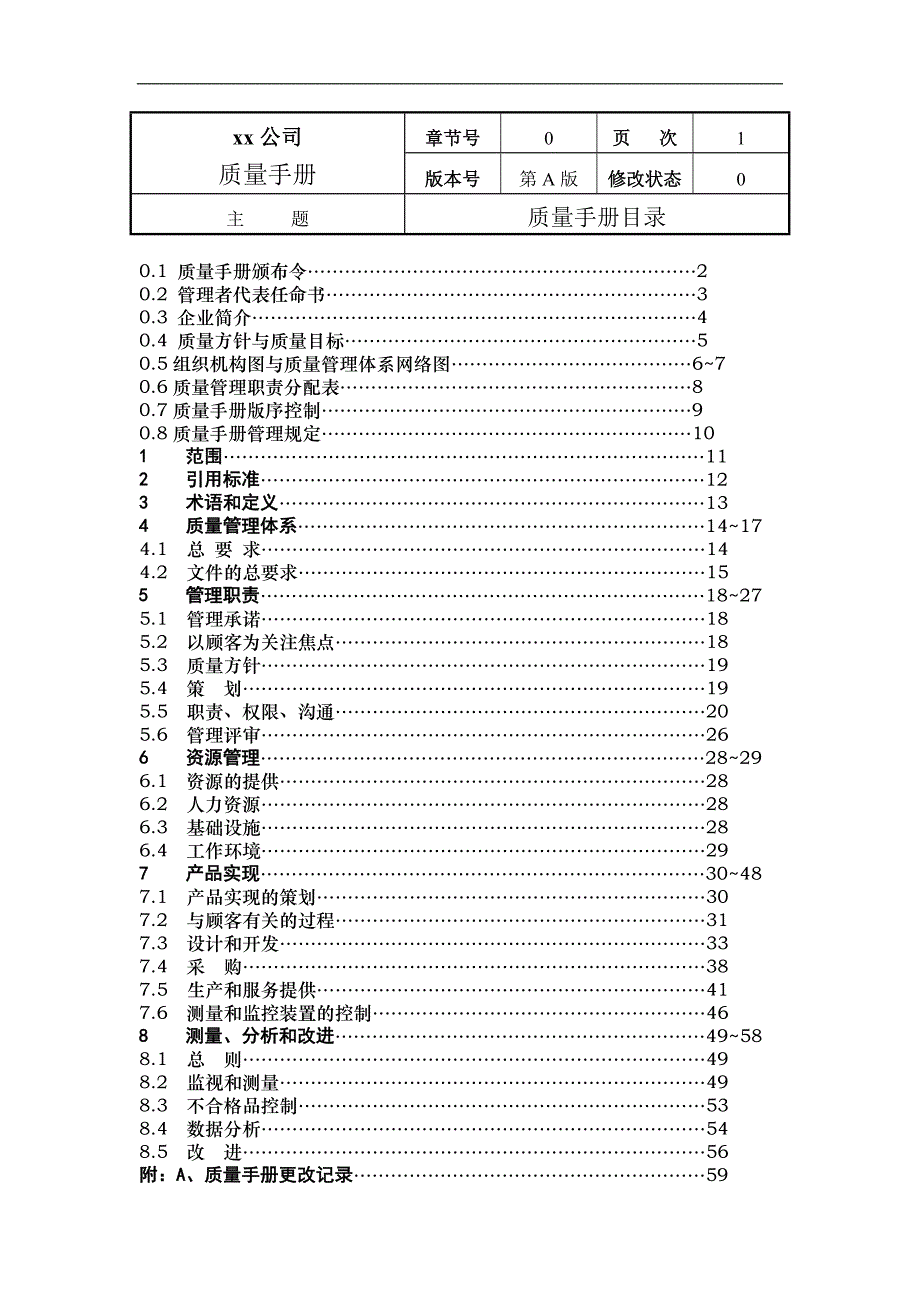 （企业管理手册）某机械製造公司品质手册_第2页