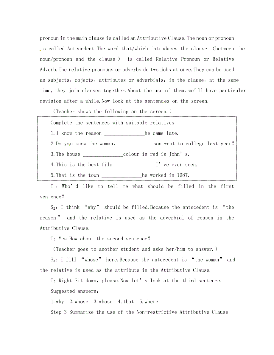 高中英语 Unit5 Nelson Mandela—a modern hero the 3rd period优秀教案 新人教版必修1（通用）_第3页