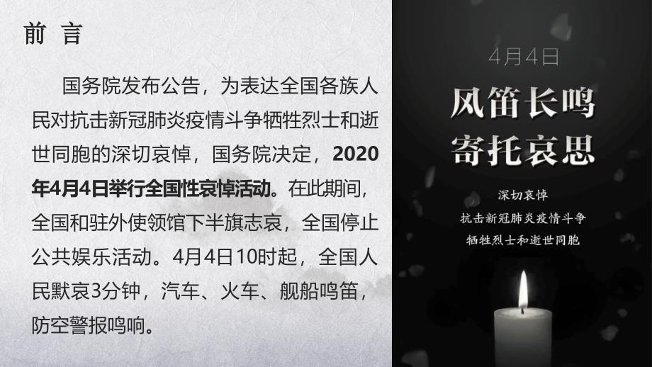 深切悼念抗击新冠肺炎疫情斗争牺牲烈士和逝世同胞PPT课件二_第2页