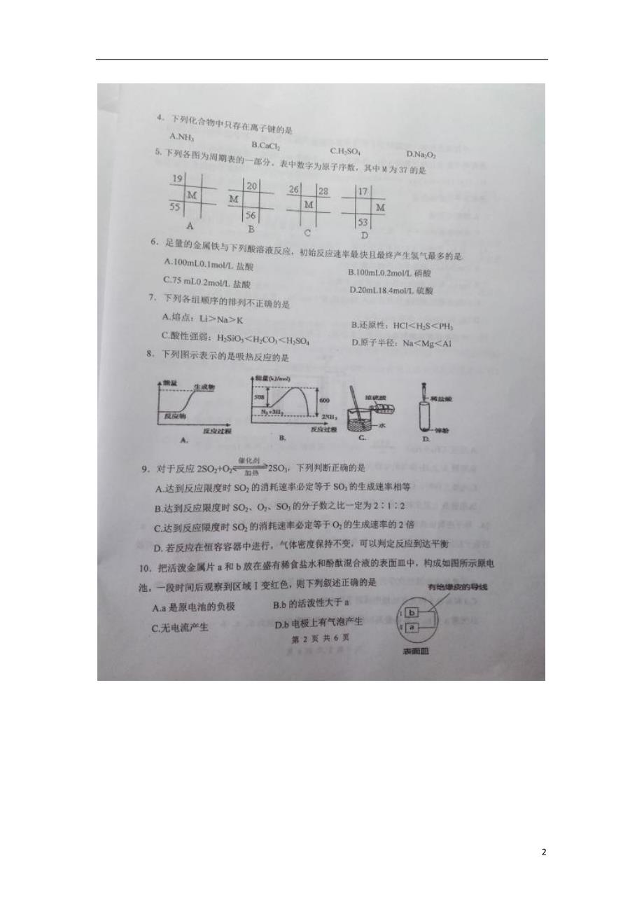 江苏高一化学阶段检测.doc_第2页