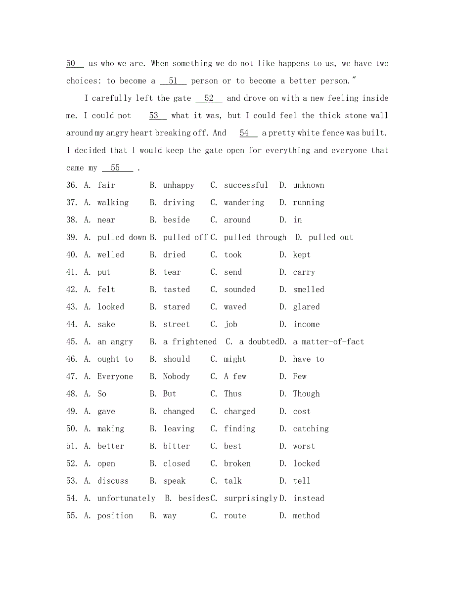 高中英语 Unit4 Learning efficiently-单元检测题 新人教版选修10_第4页