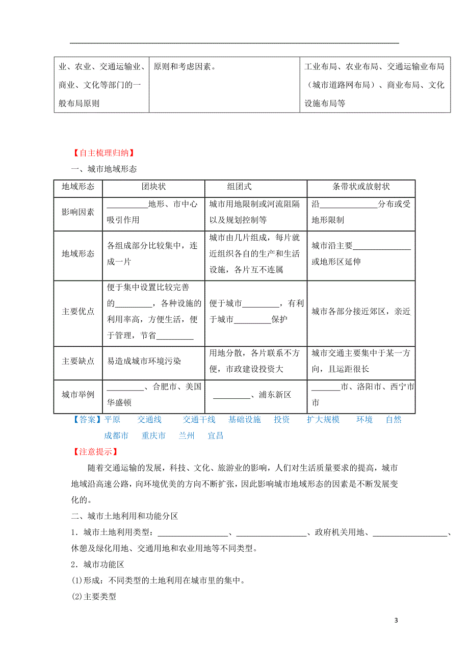 广东中山高三地理一轮复习城乡规划教案 1.doc_第3页