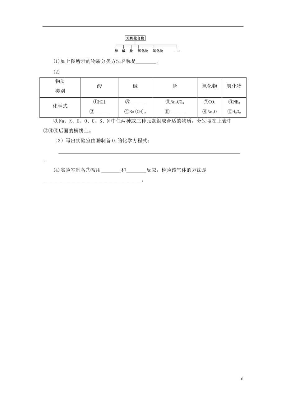 贵州贵阳高中化学第二章化学物质及其变化2.1物质的分类练习必修1.doc_第3页