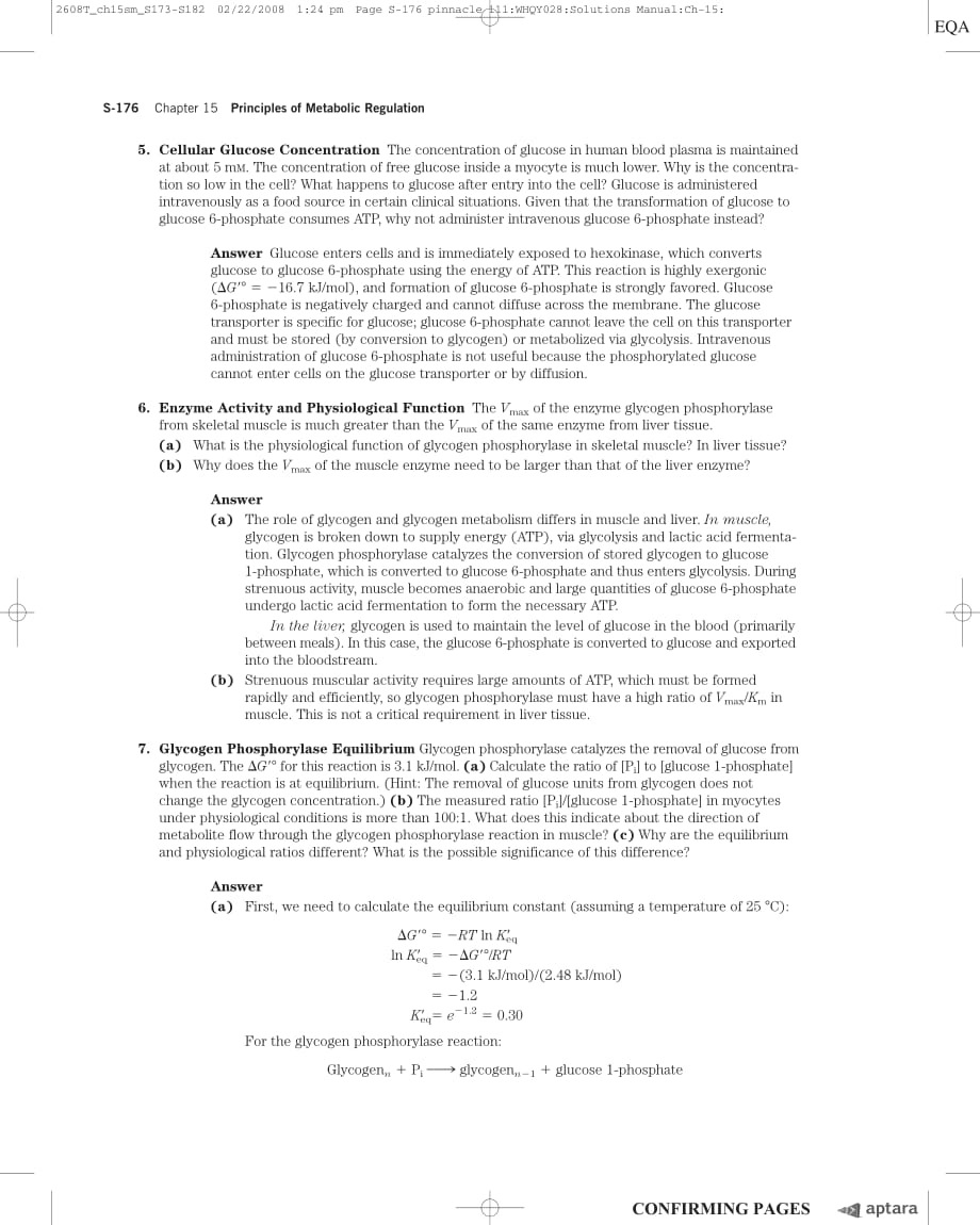 Lehninger_Principles_of_Biochemistry_习题答案chapter_15_第4页