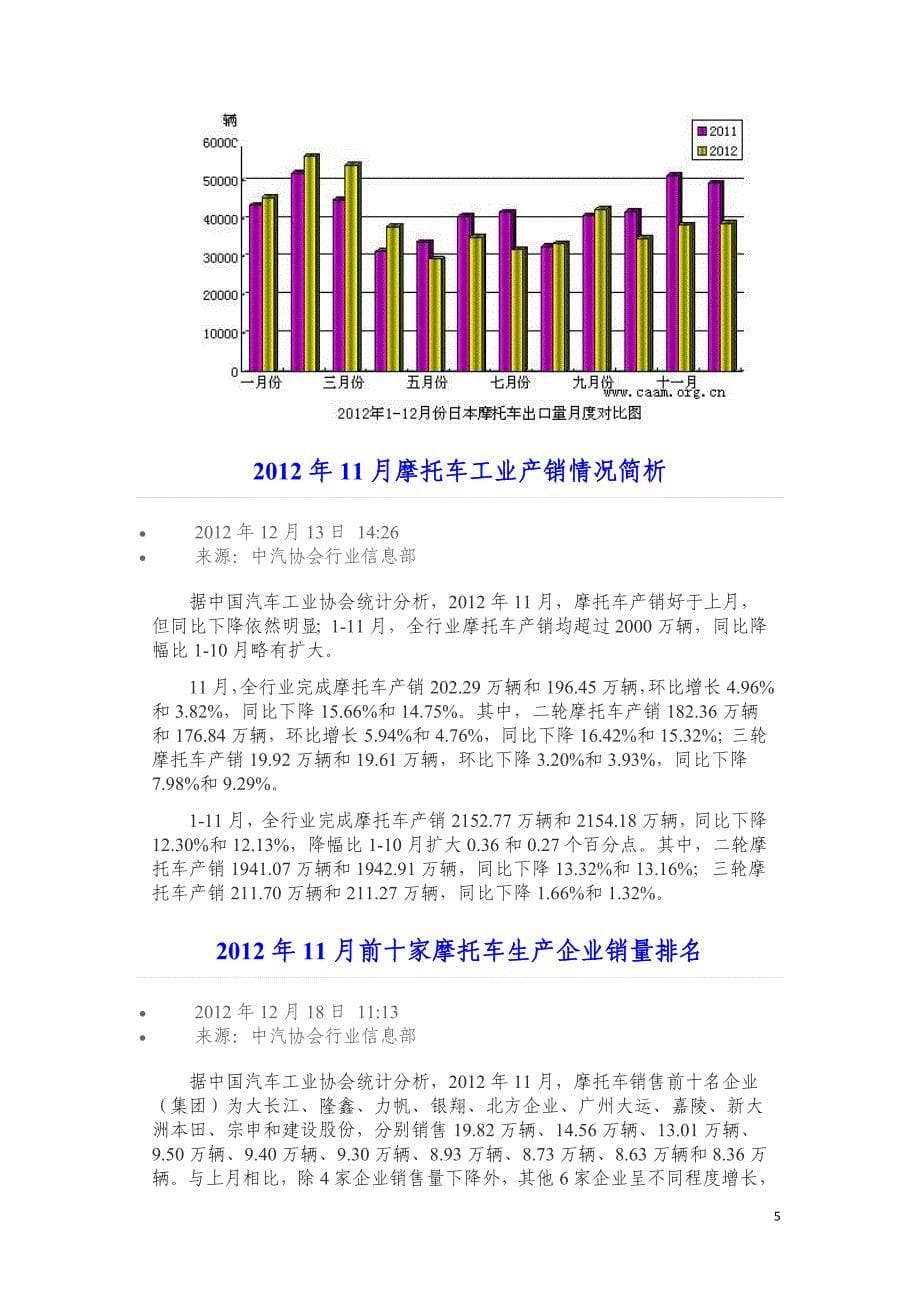 （生产管理知识）XXXX年摩托车生产企业经济效益简析(月度)_第5页