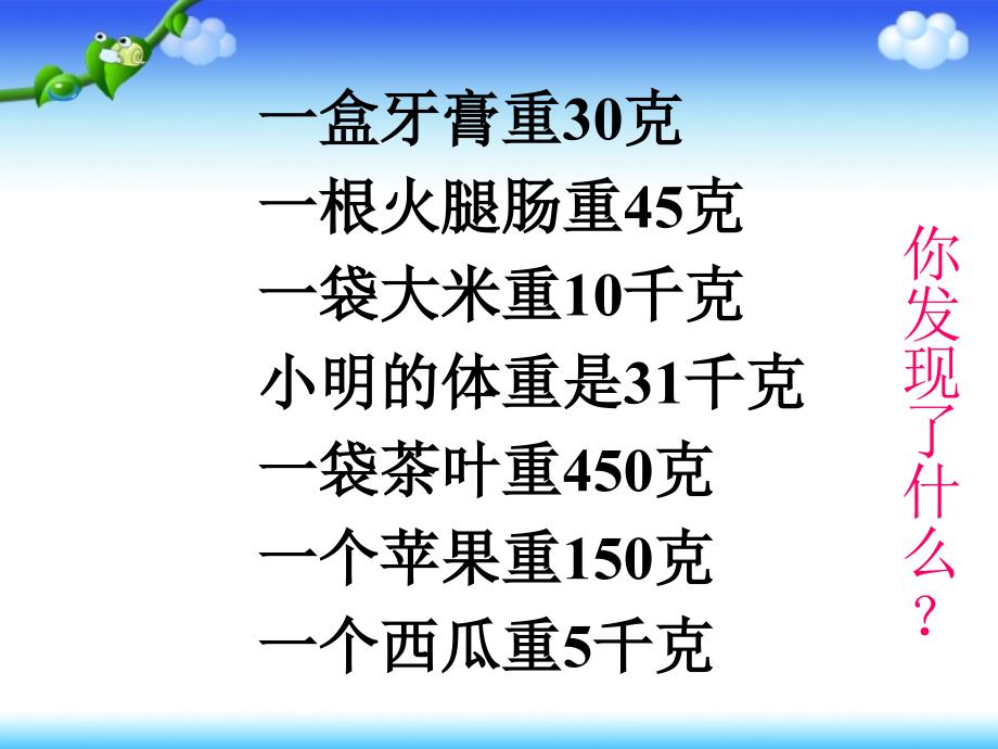 克和千克的认识(公开课用)备课讲稿_第4页