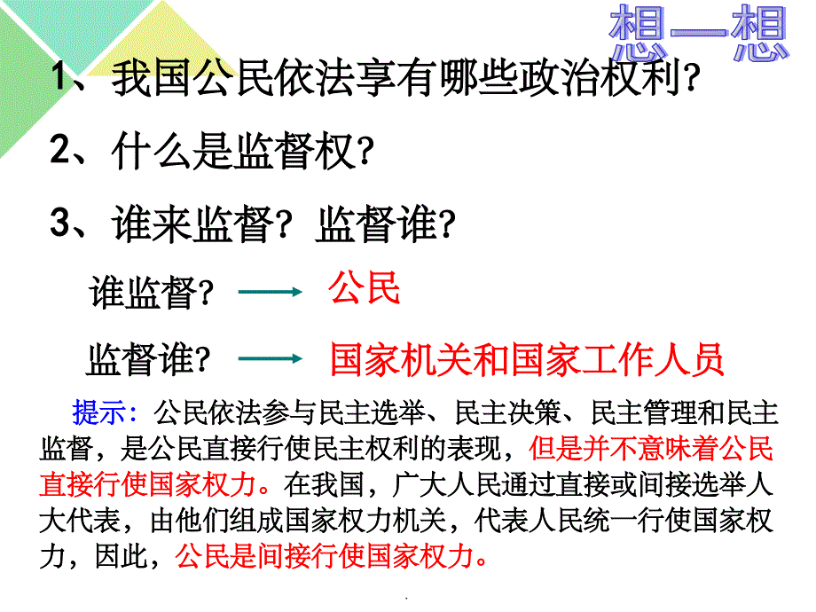 高一政治 必修二 民主监督_第2页