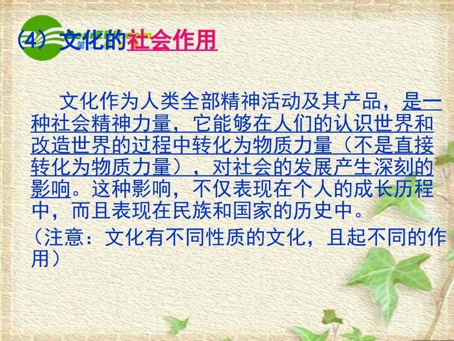 高三政治文化生活复习新人教必修3.ppt_第5页