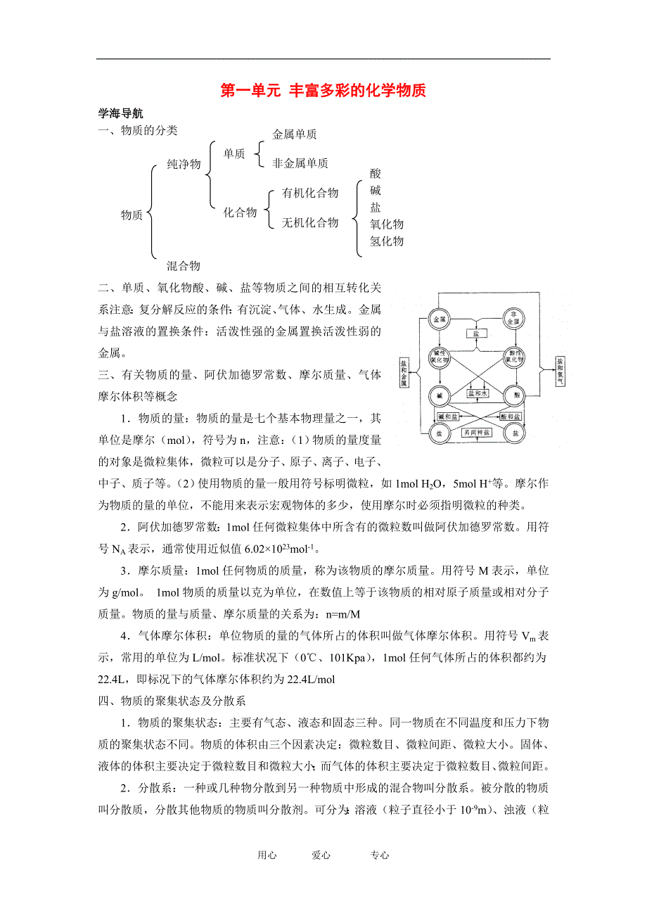 化学：1.1丰富多彩的化学物质学案苏教必修1.doc_第1页