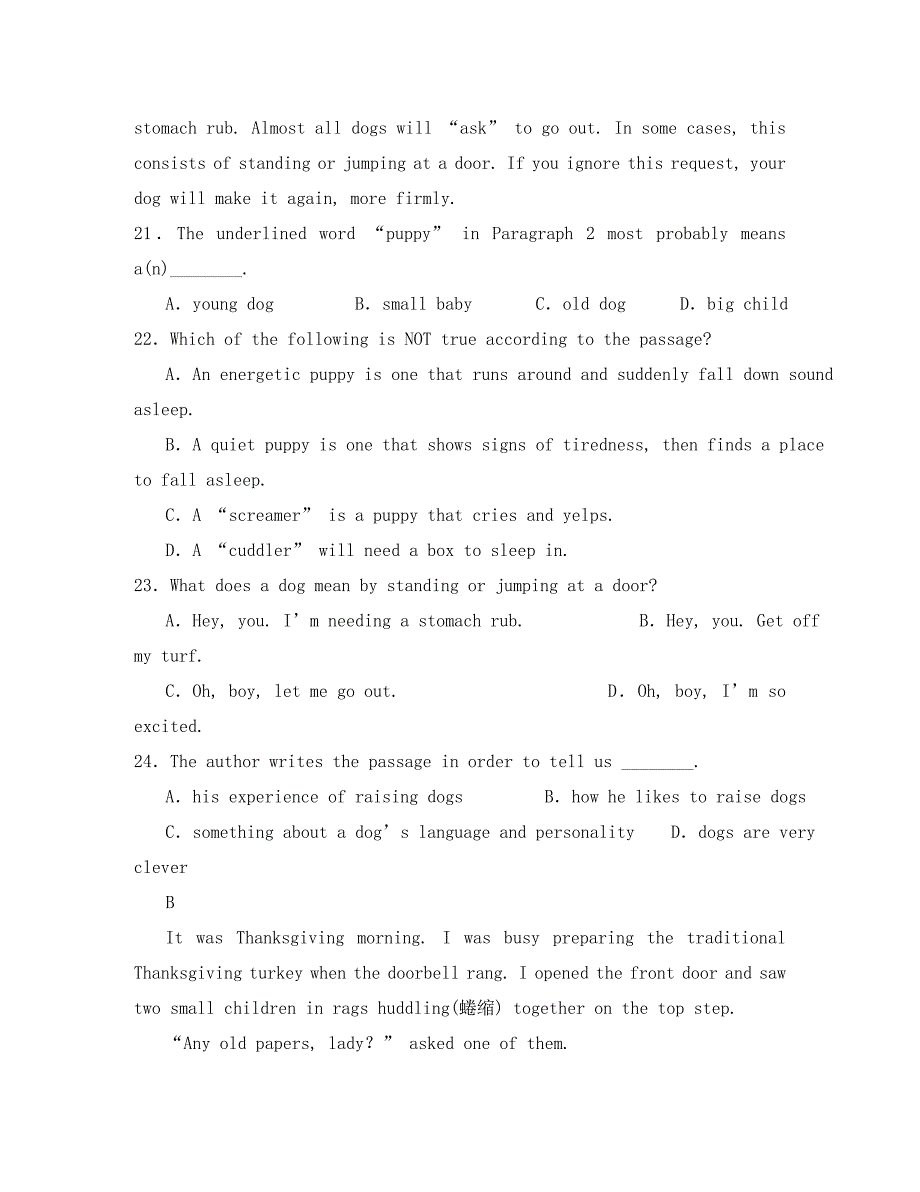 辽宁省大连经济技术开发区得胜高级中学2020学年高二英语下学期期中试题（无答案）(1)_第2页