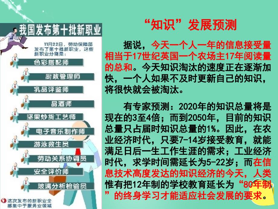 高中政治综合探究建设“学习型社会”1新人教必修3.ppt_第4页