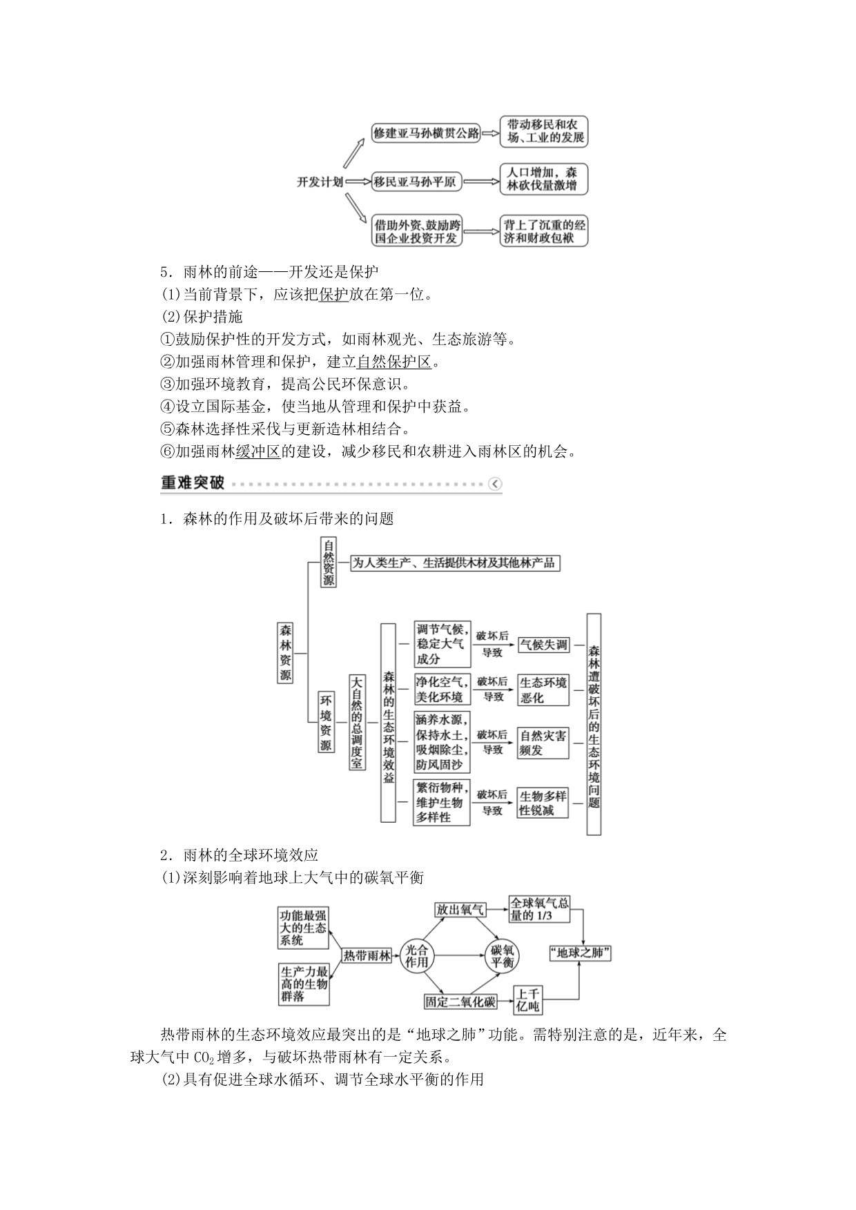 高考地理总复习第十三章第28讲森林的开发与保护以亚马孙热带雨林为例学案 1.doc_第2页