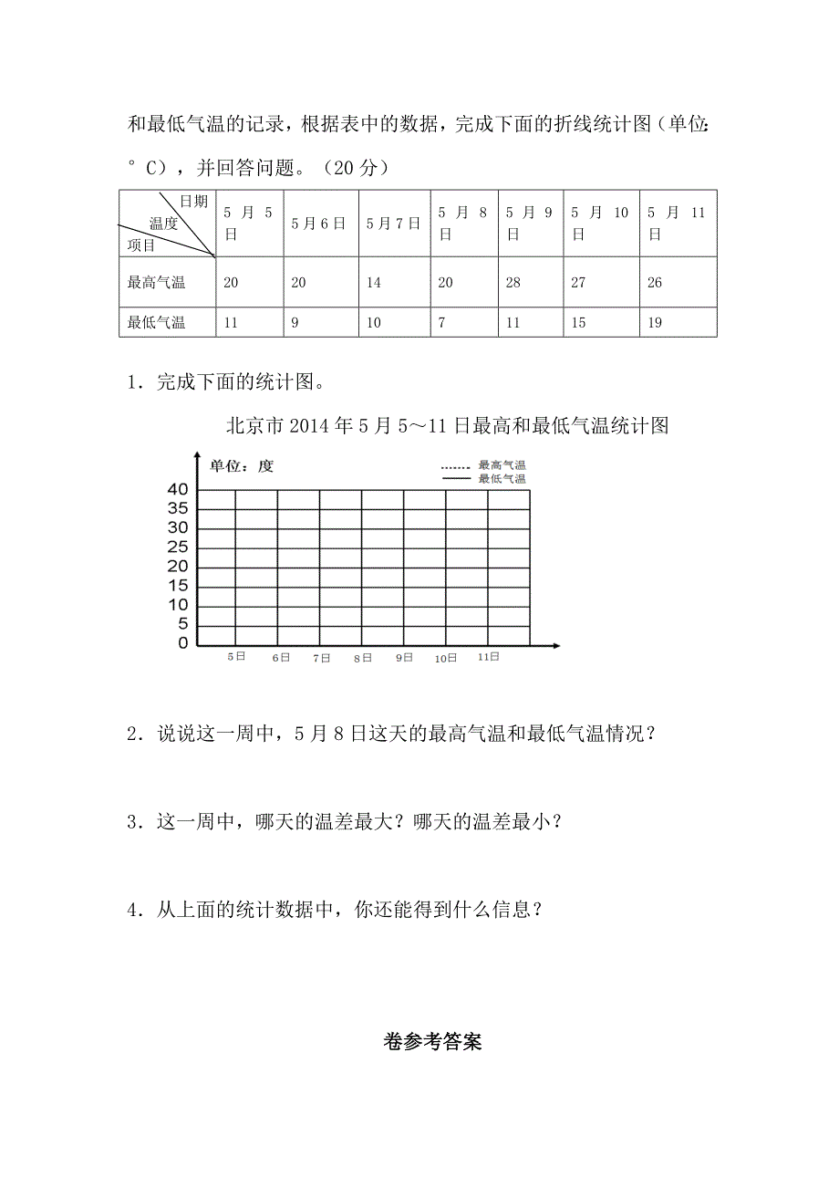 西南师大版五年级数学下册第六单元测试卷_第4页