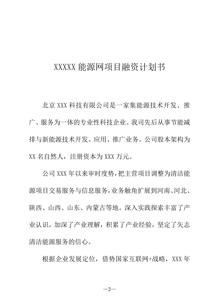 疫情专题能源网项目融资计划书商业计划书可行性报告_第3页