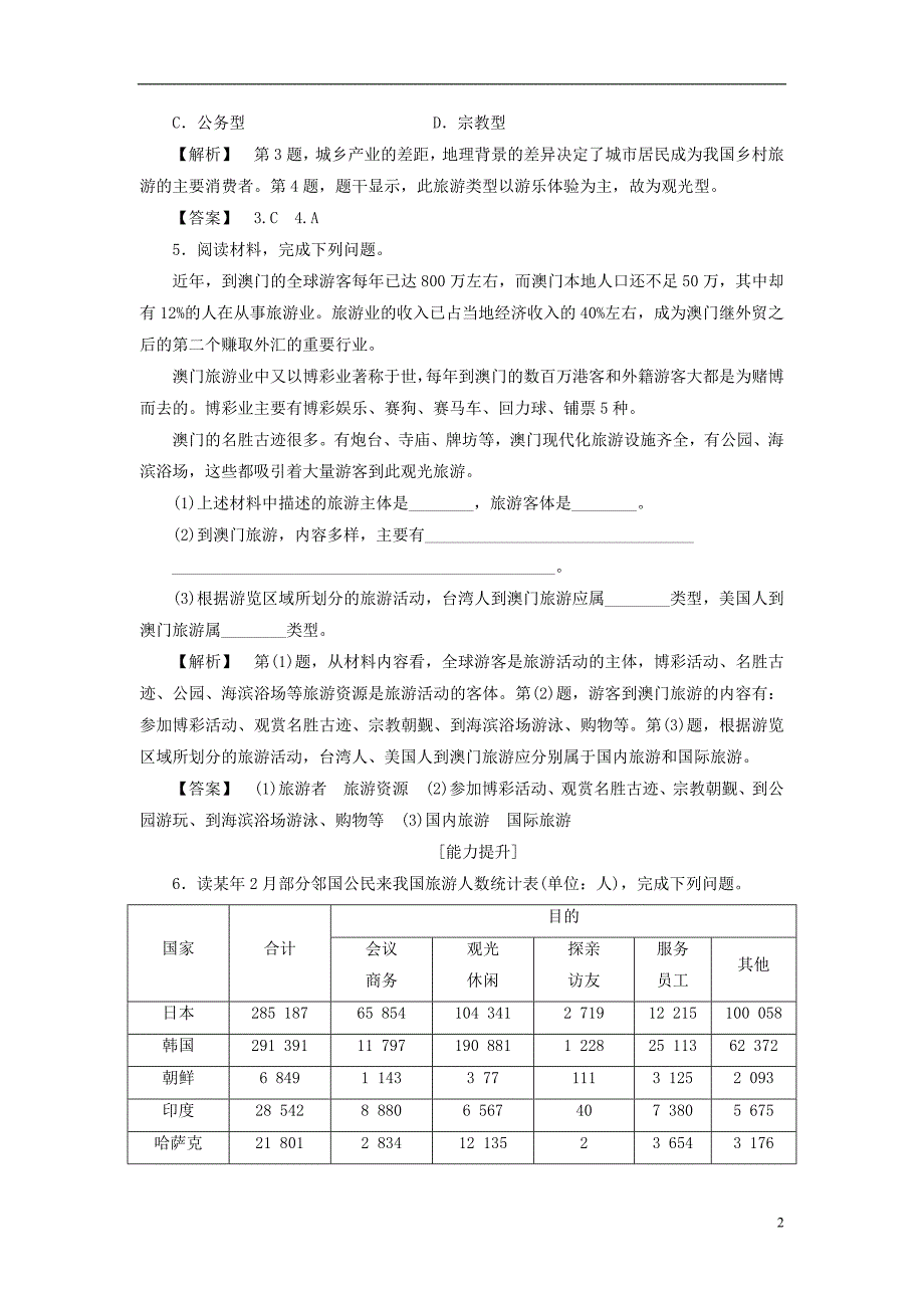 高中地理第一章旅游和旅游资源第3节旅游资源的形成和分布学业分层测评湘教选修3.doc_第2页