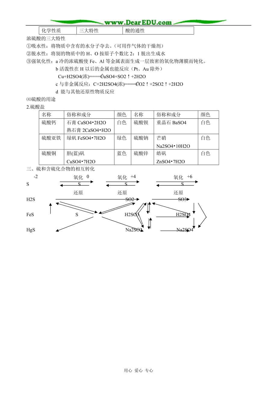 高中化学含硫化合物的性质和应用教案 苏教 必修1.doc_第2页