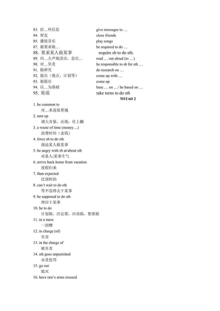 牛津高中英语模块1~8_课后短语(江苏)_第3页