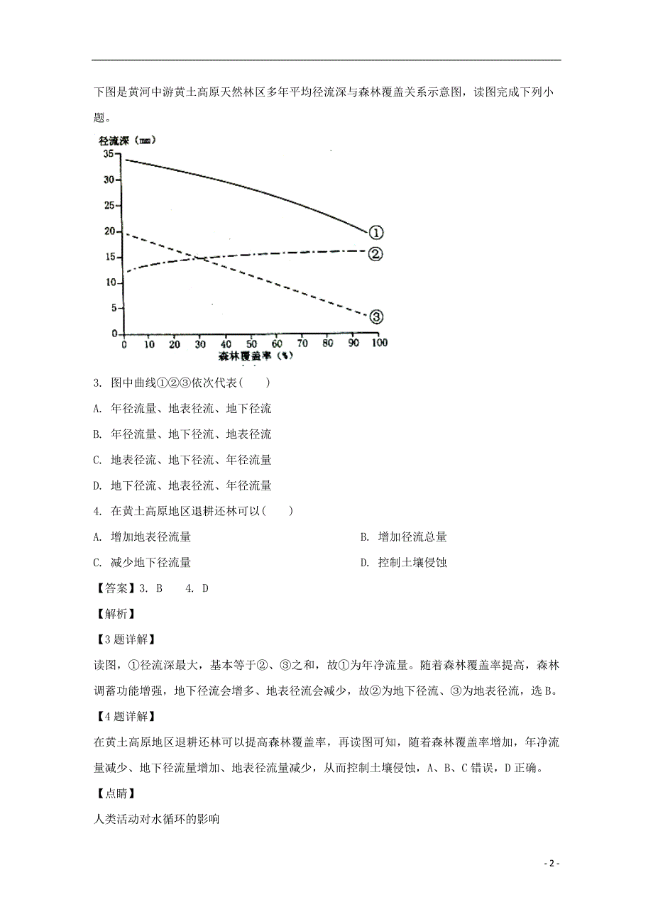 安徽省定远县育才学校2019届高三地理下学期第二次模拟考试试题（艺术班含解析） (1).doc_第2页