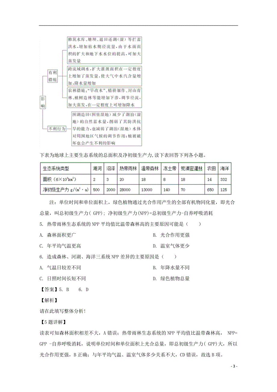 安徽省定远县育才学校2019届高三地理下学期第二次模拟考试试题（艺术班含解析） (1).doc_第3页