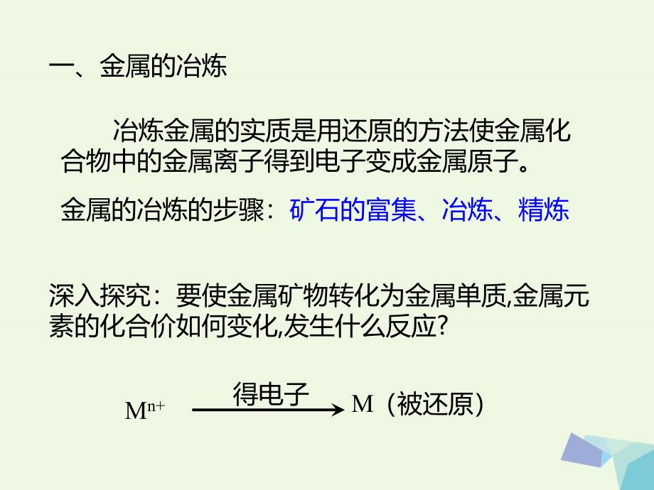 湖南长沙高中化学第四章化学与自然资源的开发利用4.1.1金属矿物的开发利用必修2.ppt_第4页