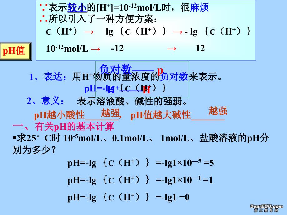 高二化学水的电离和溶液的pH值二 浙教.ppt_第4页