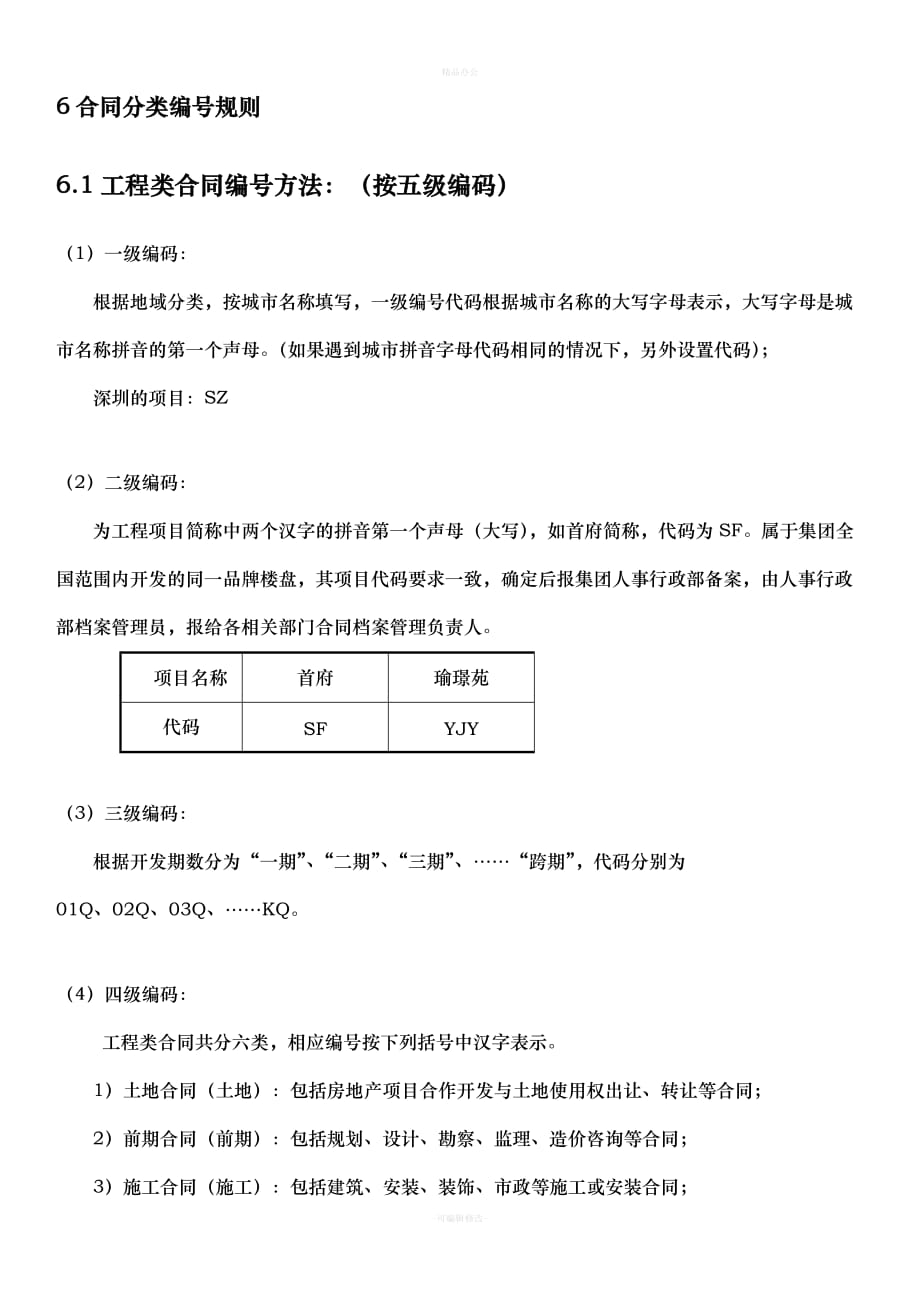 XXX公司合同分类编号管理办法（律师整理版）_第2页