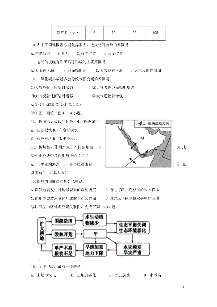 江西高一地理期末考试 1.doc_第3页