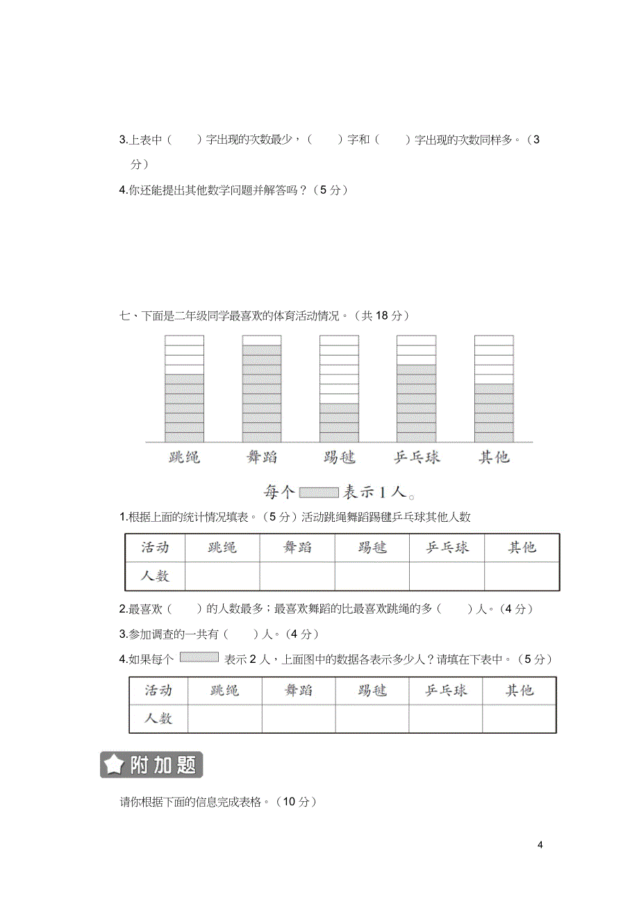 二年级数学下册单元测试卷全含期中期末（人教答案版）_第4页