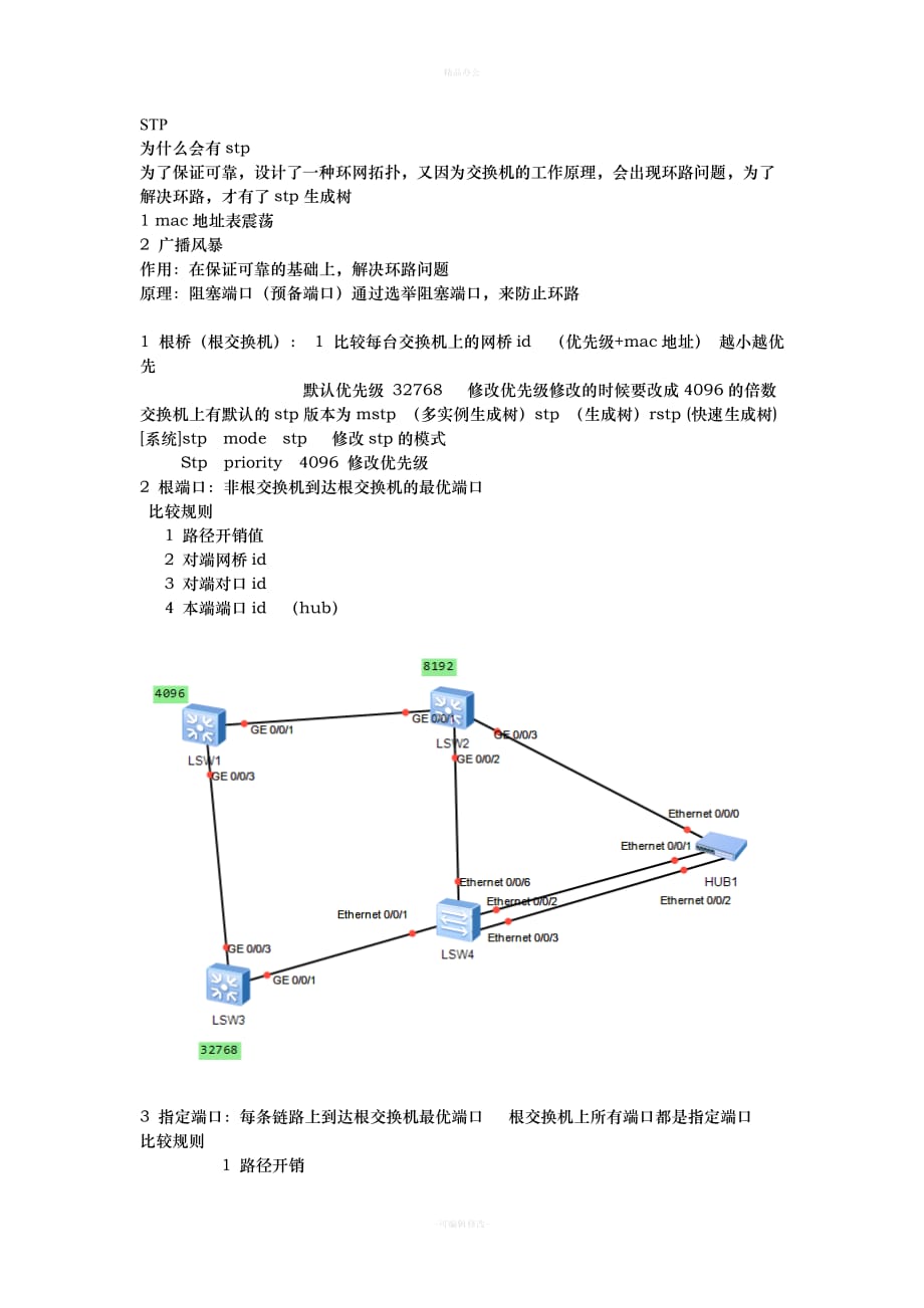 华为stp生成树协议笔记（律师整理版）_第1页