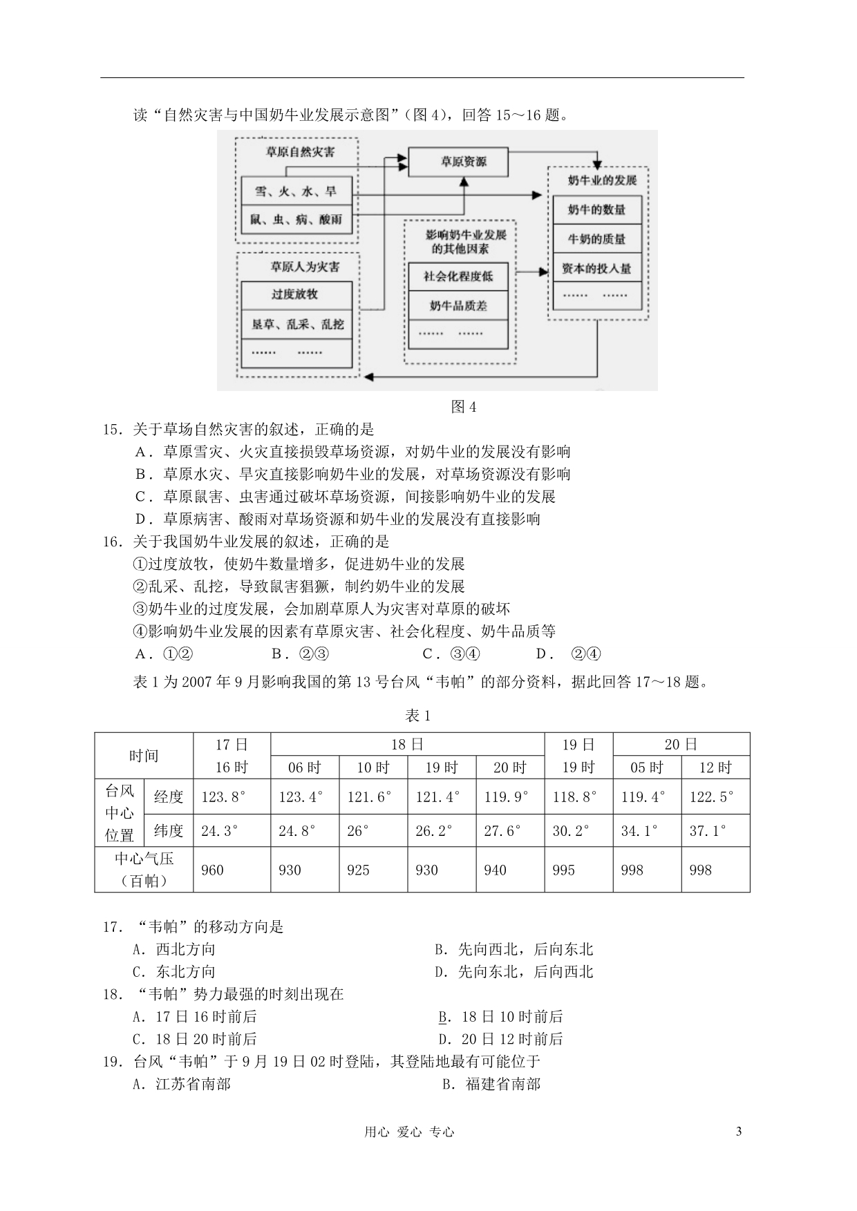 贵州仁怀育英实验学校高二地理期末考试 .doc_第3页