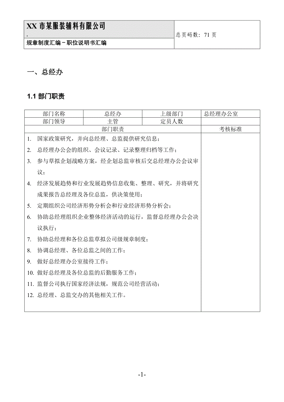 （服装企业管理）XX市某服装辅料有限公司职位说明书汇编_第4页