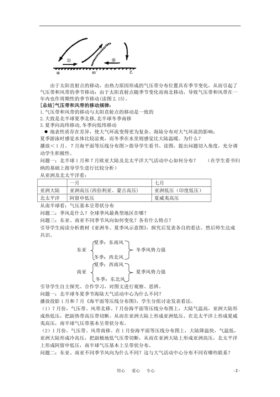 高中地理气压带和风带教案5 必修1.doc_第2页