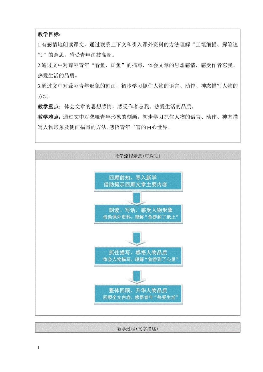 田杨意京教杯教学设计《鱼游到了纸上》教学幻灯片_第5页